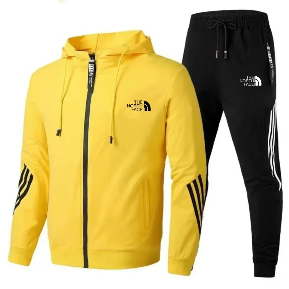 2024 Herre Tracksuit – To-delt Sportsdress med Hoodie og Bukser