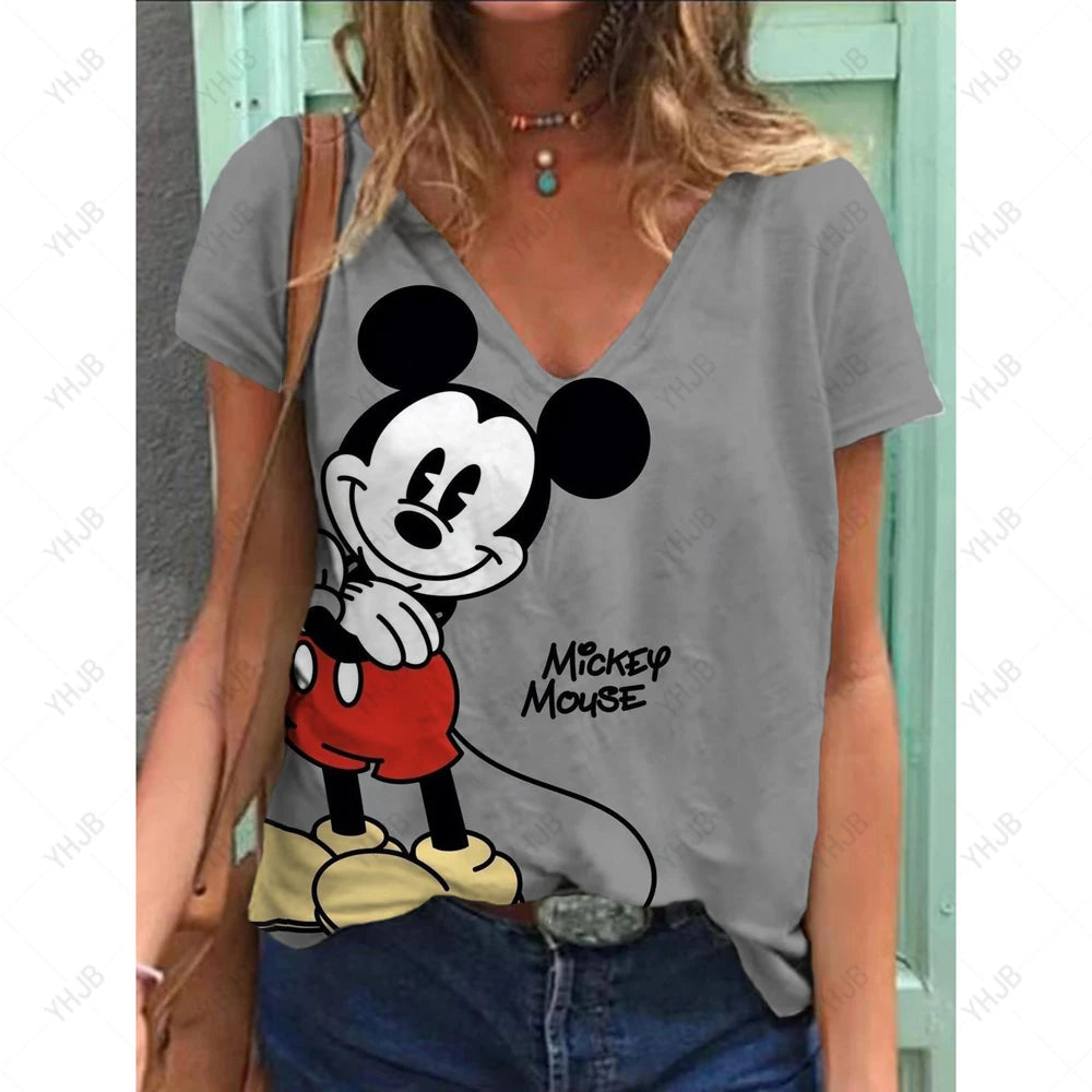 Disney T-skjorte for Kvinner – Mickey Mouse med Humor og Stil