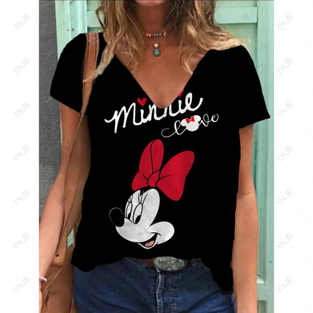 Disney T-skjorte for Kvinner – Mickey Mouse med Humor og Stil