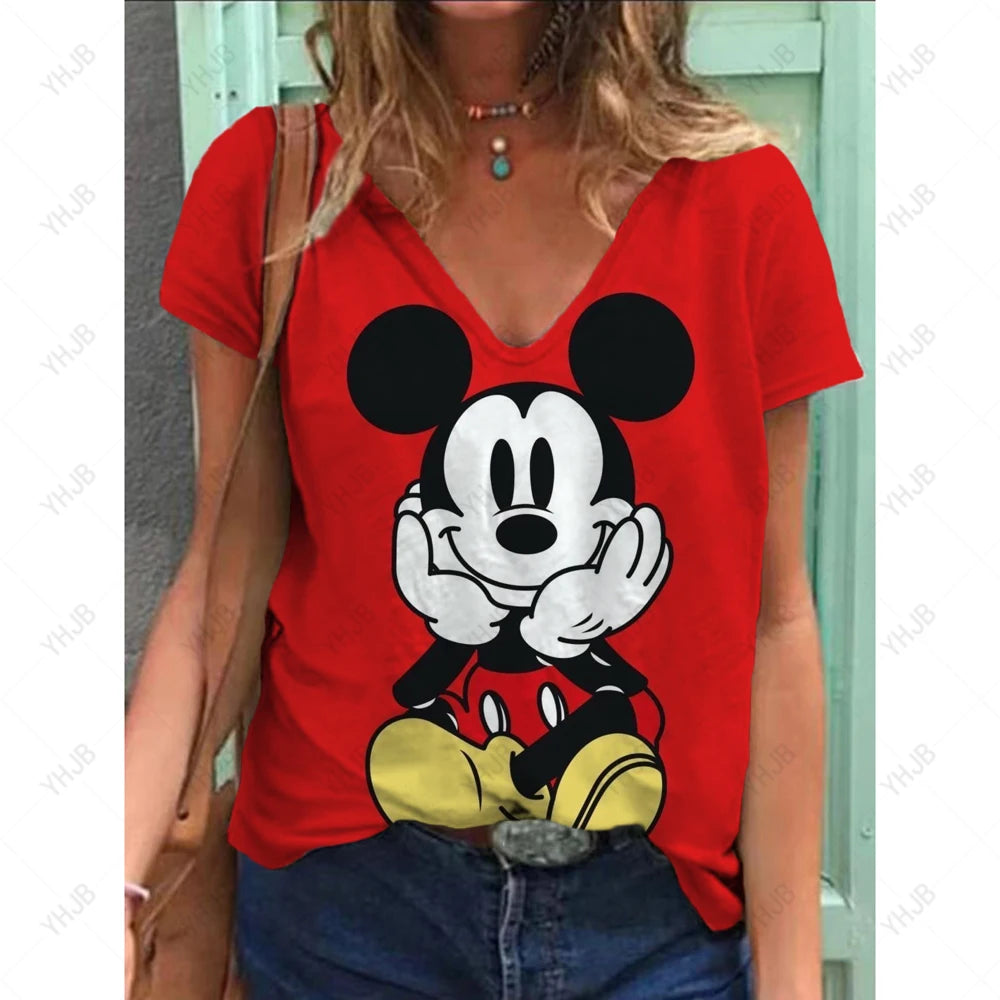 Disney T-skjorte for Kvinner – Mickey Mouse med Humor og Stil