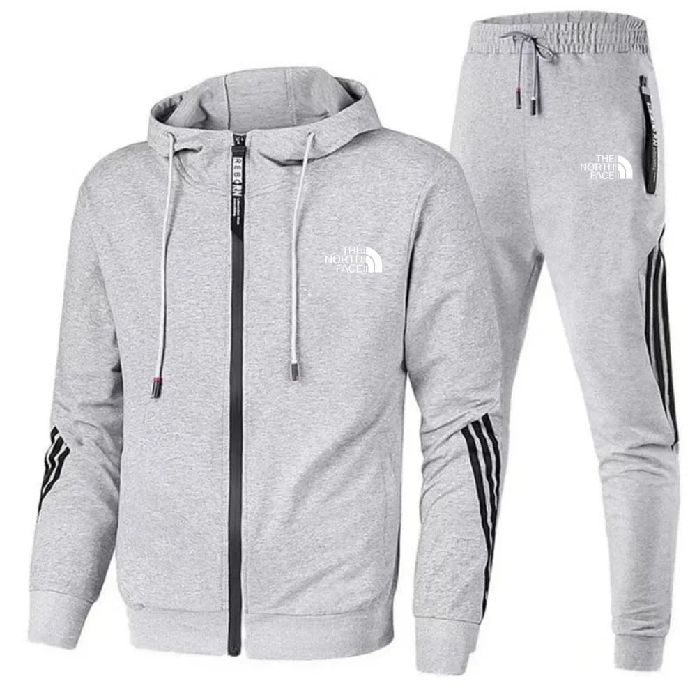 2024 Herre Tracksuit – To-delt Sportsdress med Hoodie og Bukser