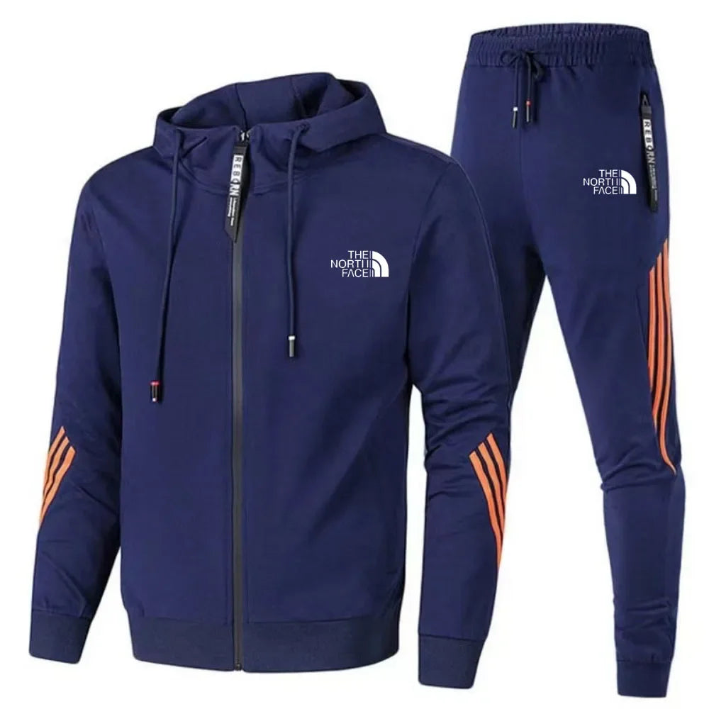 2024 Herre Tracksuit – To-delt Sportsdress med Hoodie og Bukser