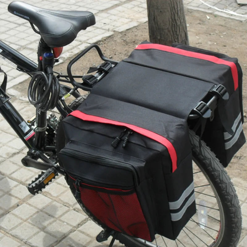 High capacity double-sided bicycle rear rack bag counter circulation and waterproof bicycle rear bag are convenient to carry