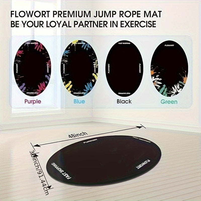 Crystal Velvet Oval Treningsmatte – Støtdempende, Lydisolerende og Skli-sikker