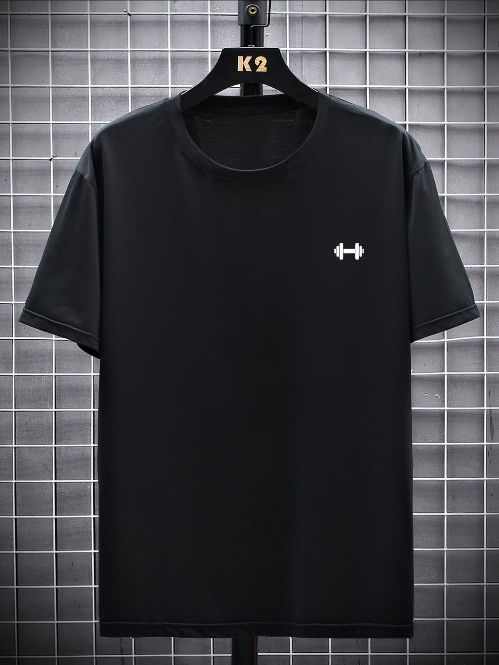 Herre T-skjorte i tung 100 % bomull – Slim fit trening