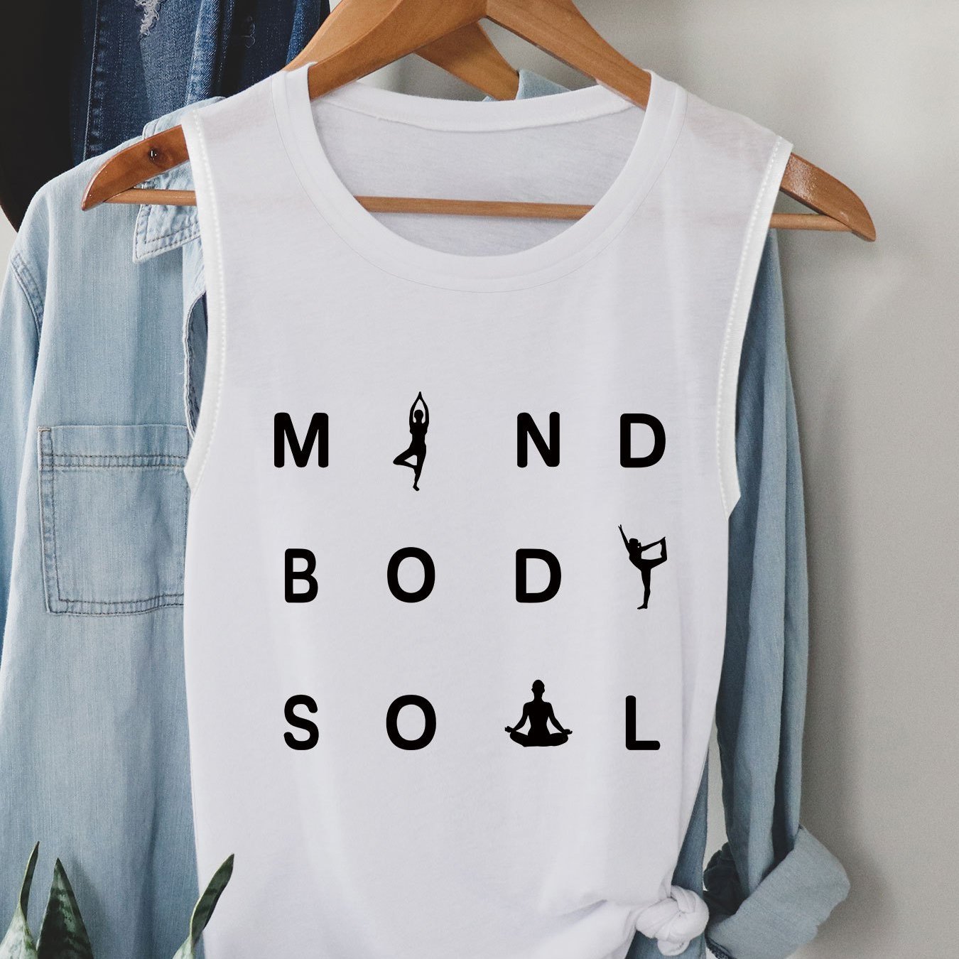 MIND BODY SOUL – Yoga Tanktop for Kvinner | Komfortabel og Pustende Treningsplagg