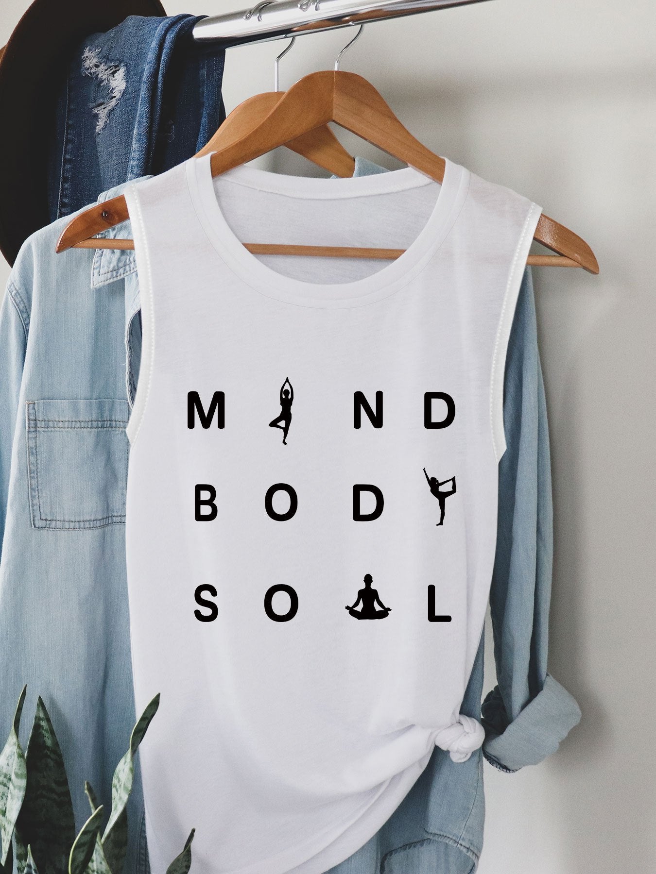 MIND BODY SOUL – Yoga Tanktop for Kvinner | Komfortabel og Pustende Treningsplagg