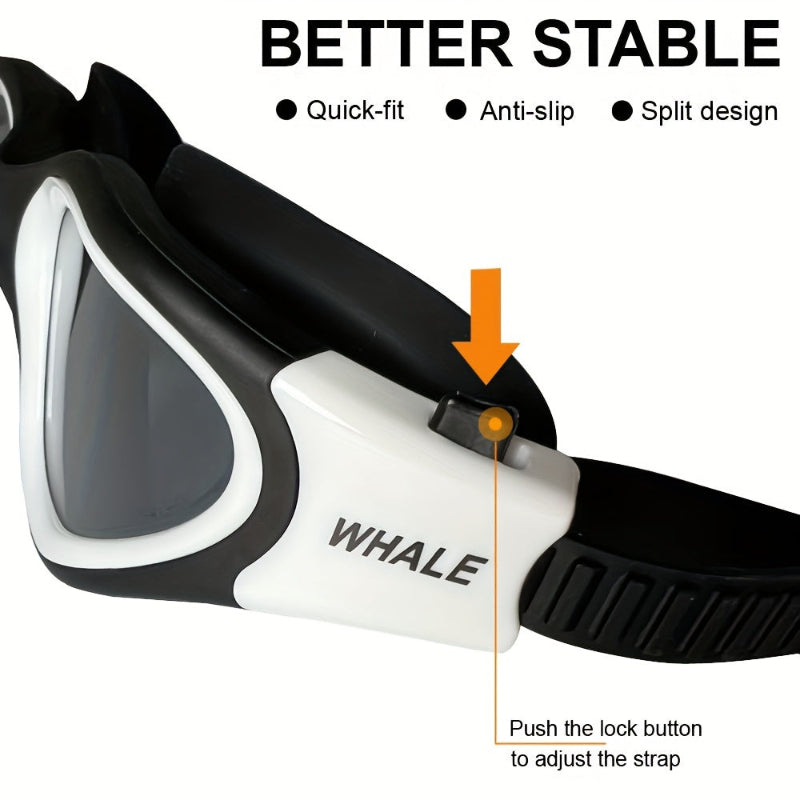 Profesjonelle Svømmebriller for Voksne – Polariserte Linser med Anti-dugg og Justerbar Komfort