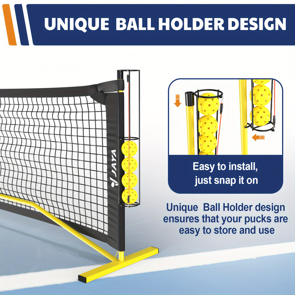 Pickleball-nettsett med eksklusiv ballholder